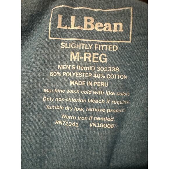 L.L.Bean Men’s M Slightly Fitted Graphic T-Shirt Blue Outdoor Canoe Kayak Tee - Picture 2 of 6